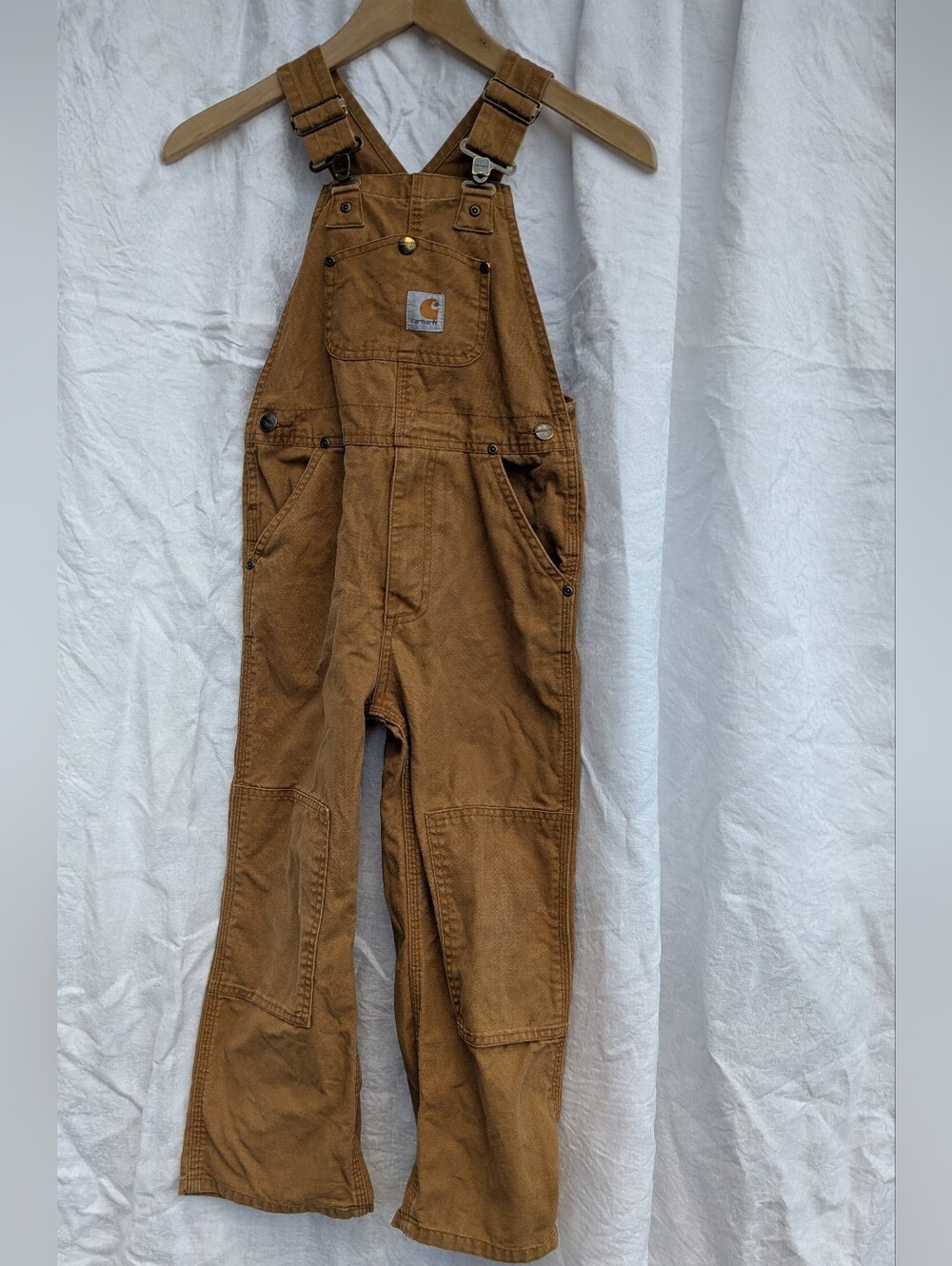 Carhartt Overall Classic Duck Canvas Bibs in Brown 6